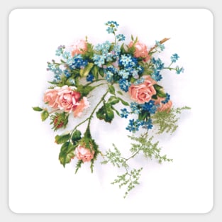 Roses and Forget-Me-Nots Sticker